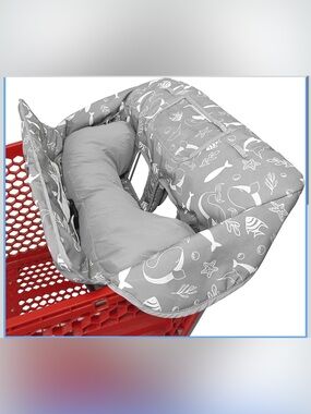 Love & Go Gray Whale Print Shopping Cart Cover New NIP